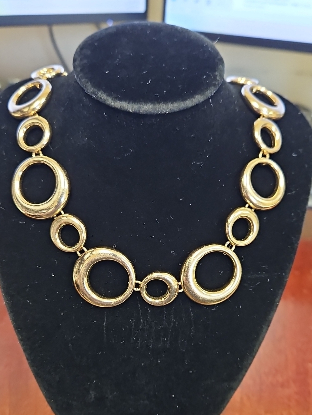 Gold Open Circle Statement Necklace - Women Jewelry